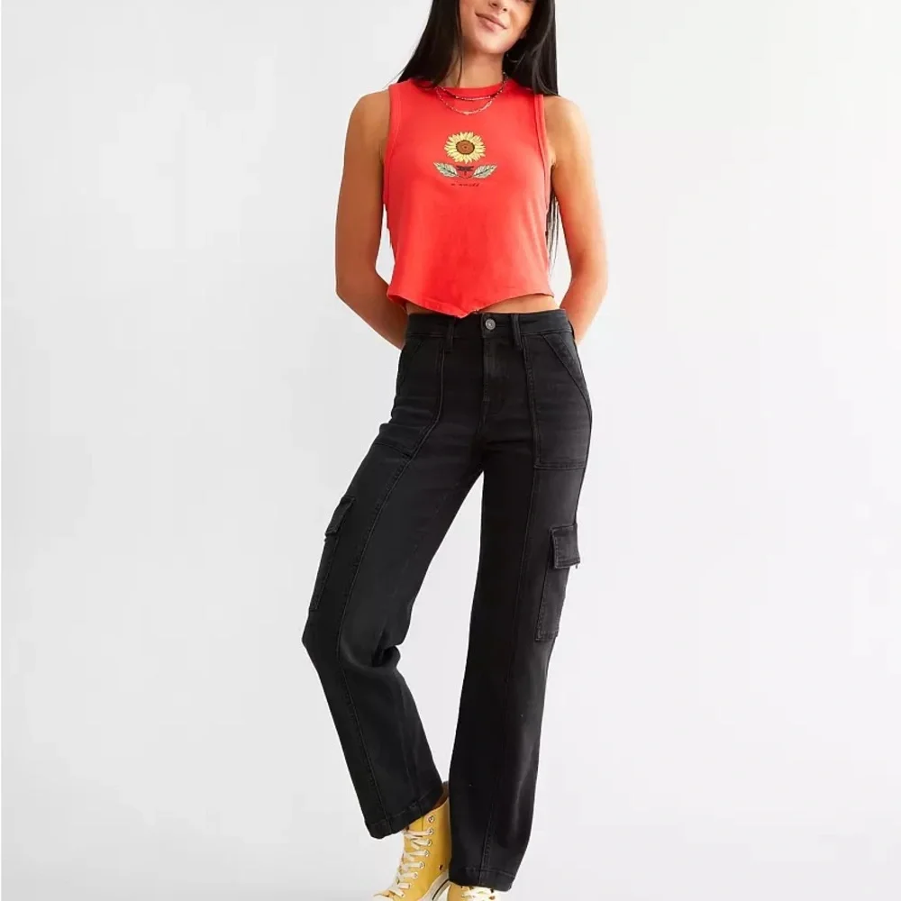 Hidden Black Cargo Pants - Picture 1 of 6